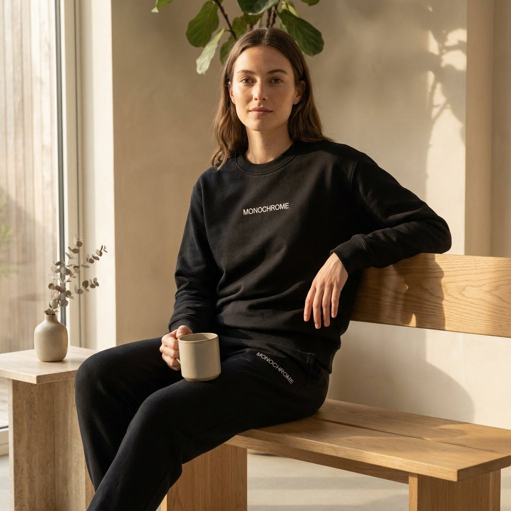 Conjunto Sudadera Monochrome Negro
