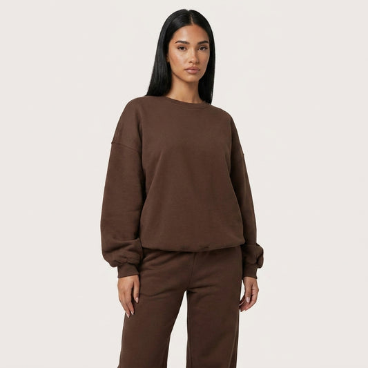 Conjunto Sudadera Basic Cafe