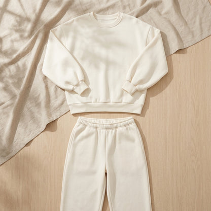 Conjunto Sudadera Basic Beige