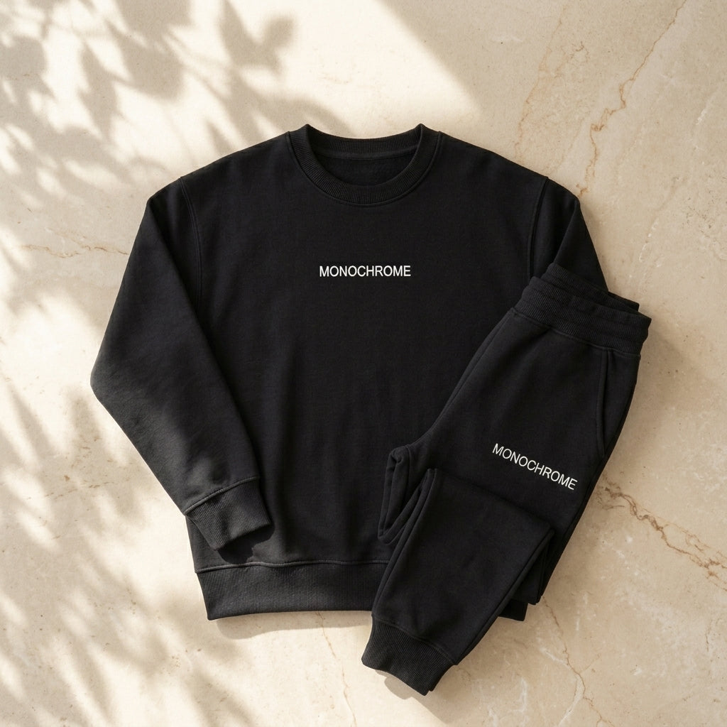 Conjunto Sudadera Monochrome Negro